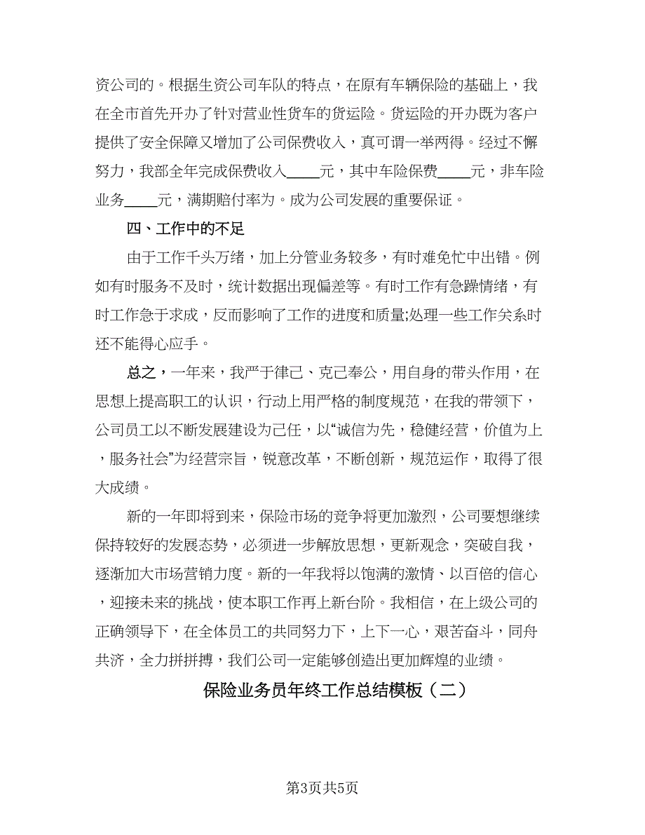 保险业务员年终工作总结模板（二篇）.doc_第3页