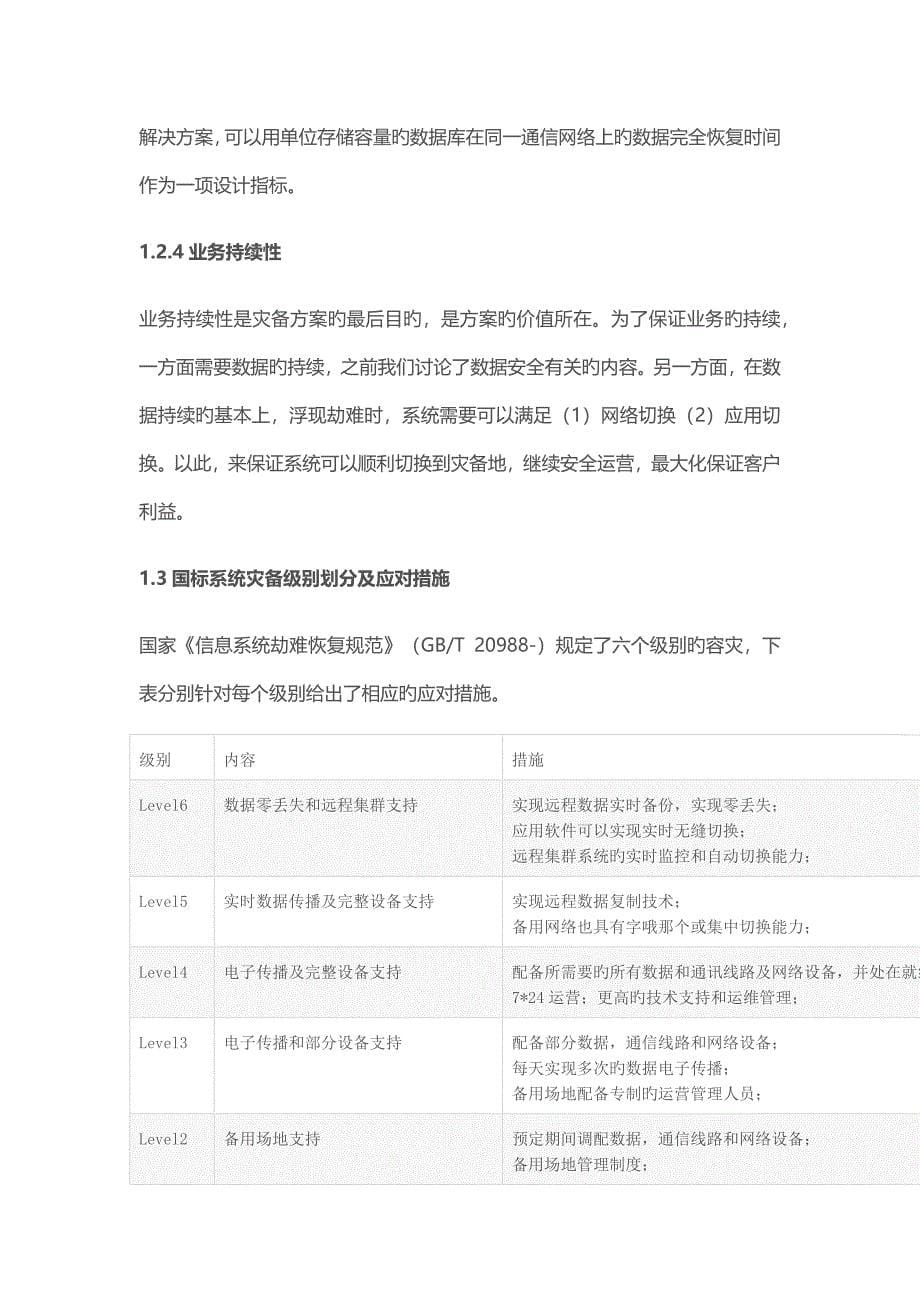 数据中心解决专题方案之灾备专题方案设计_第5页