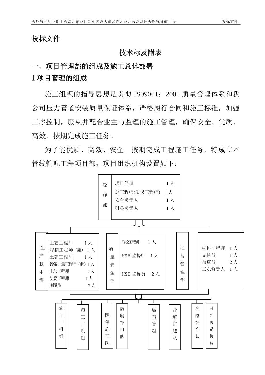 蔡家坡渭北东路次高压天然气管道（标段）技术投标书_第3页