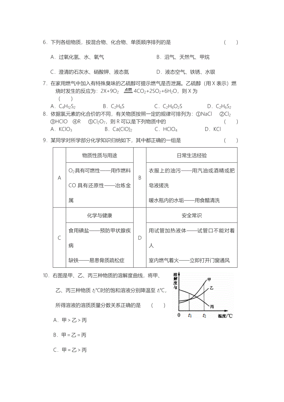 初三化学试卷(二).doc_第2页