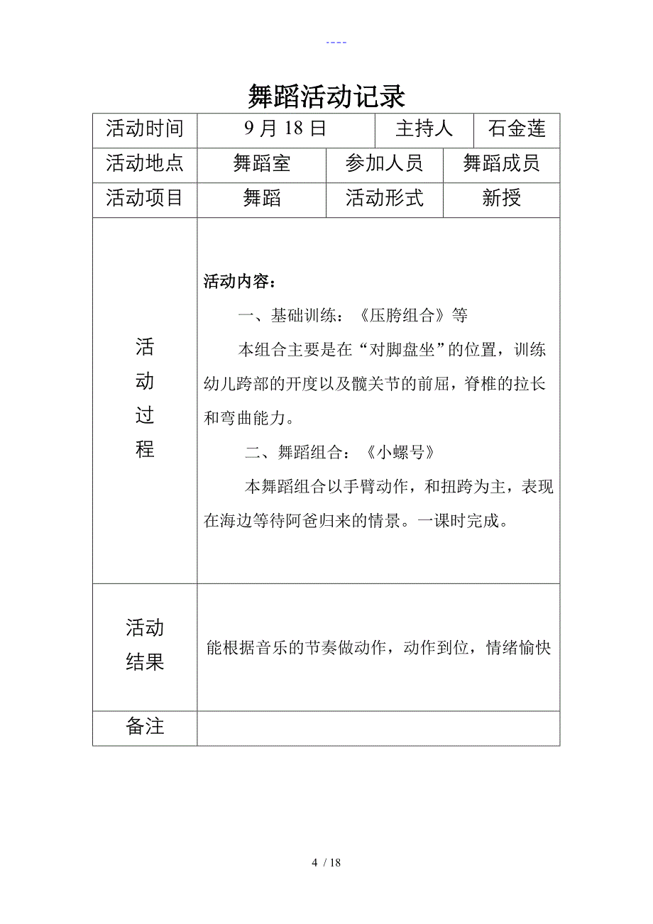 舞蹈社团活动记录文稿_第4页