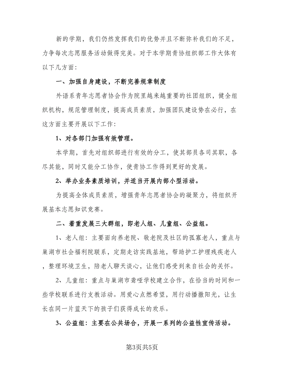 青年志愿者协会工作计划标准模板（2篇）.doc_第3页