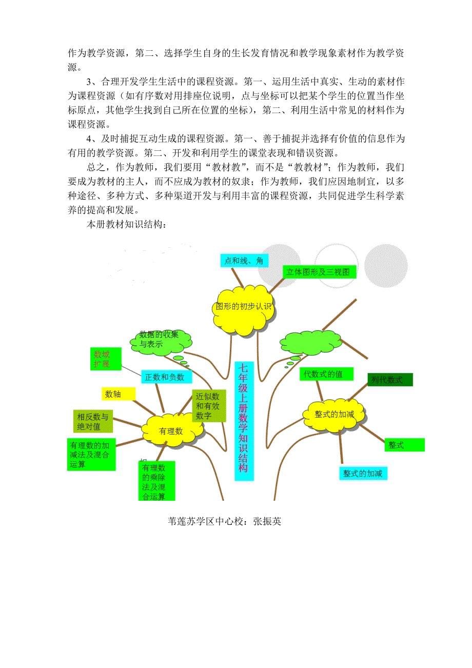 七年级数学上册说课标说教材三说一看含知识树文稿.doc_第5页