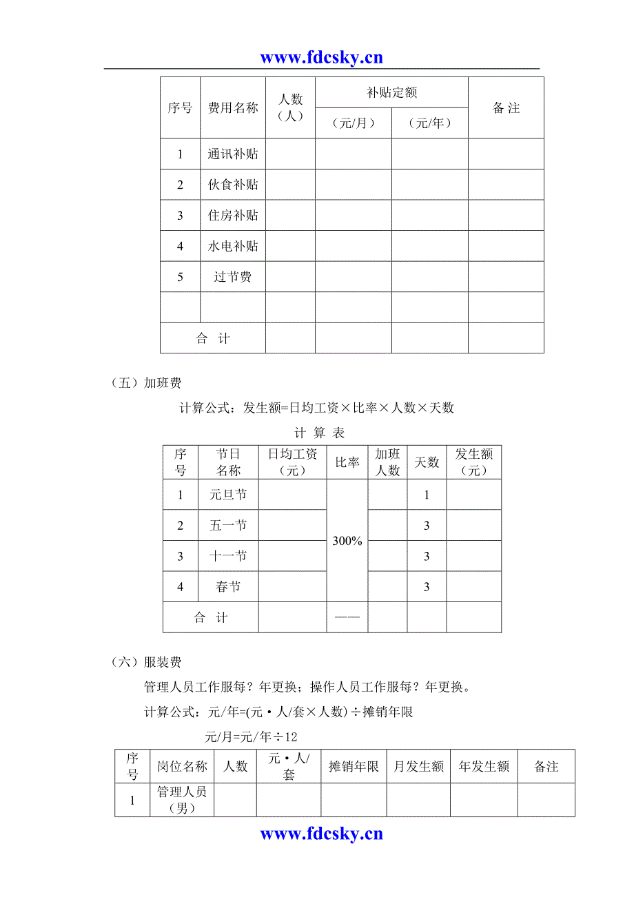 物业管理综合服务费用成本测算模板（天选打工人）.docx_第3页