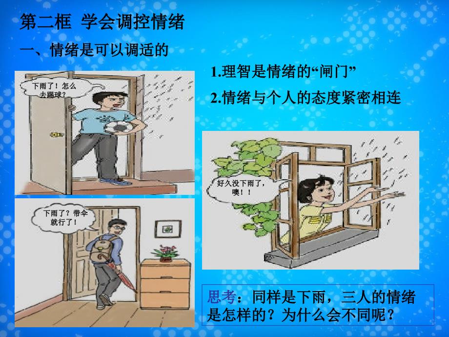 七年级政治上第六课第二框学会调控情绪课件人教版课件_第4页