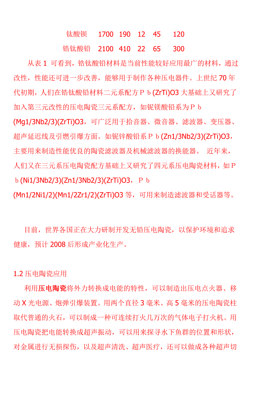 压电陶瓷的相关历史及应用.doc_第2页