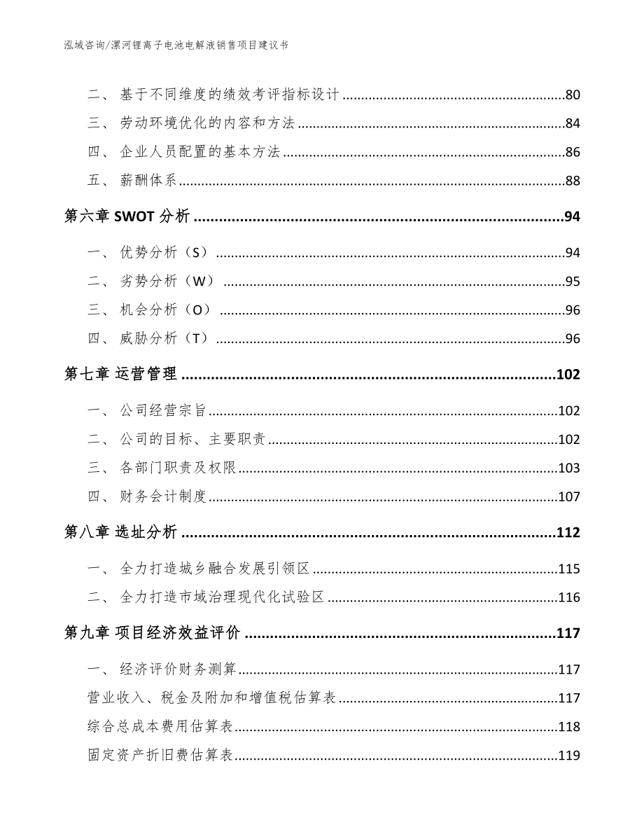 漯河锂离子电池电解液销售项目建议书_第4页