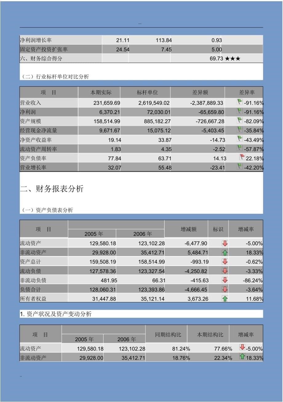 企业年度财务分析报告(案例)_第5页