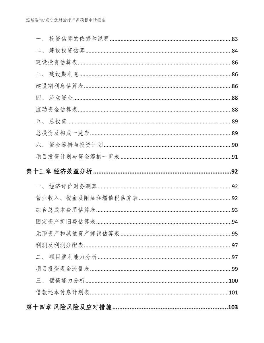 咸宁放射治疗产品项目申请报告（模板范本）_第5页