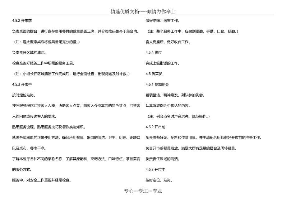 大型餐饮店、火锅店管理运营手册(最新管理手册)_第5页