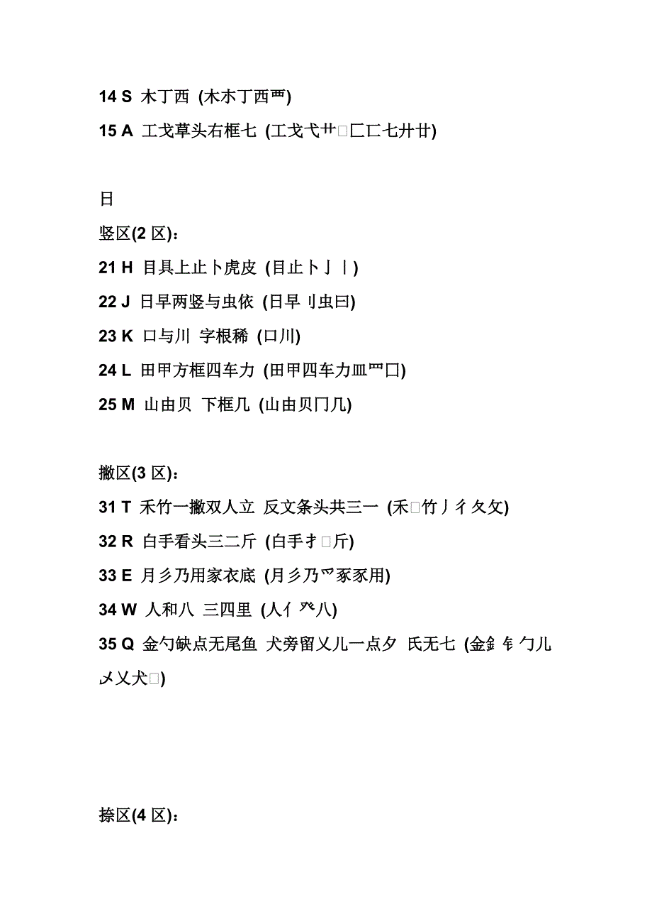 五笔字根表口诀_第3页