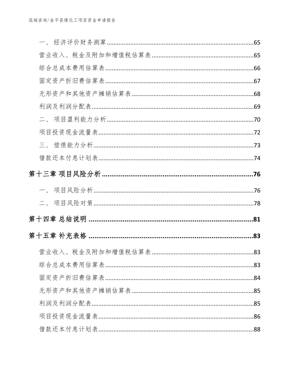 金平县煤化工项目资金申请报告_第4页