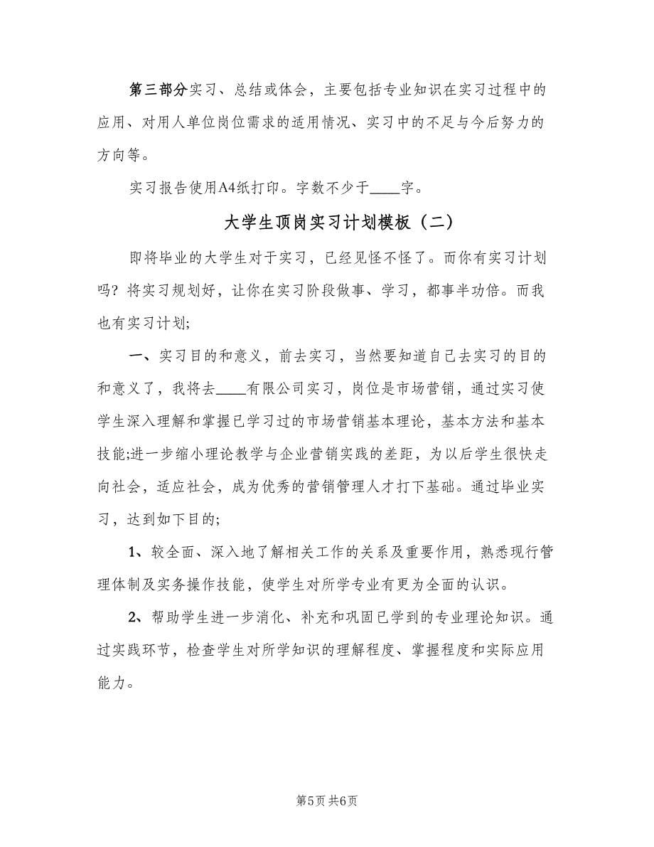 大学生顶岗实习计划模板（2篇）.doc_第5页