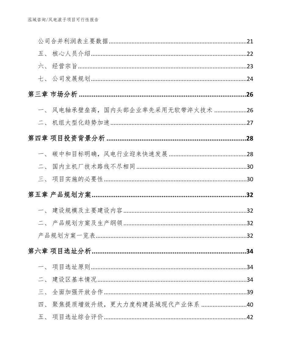 风电滚子项目可行性报告_范文模板_第3页