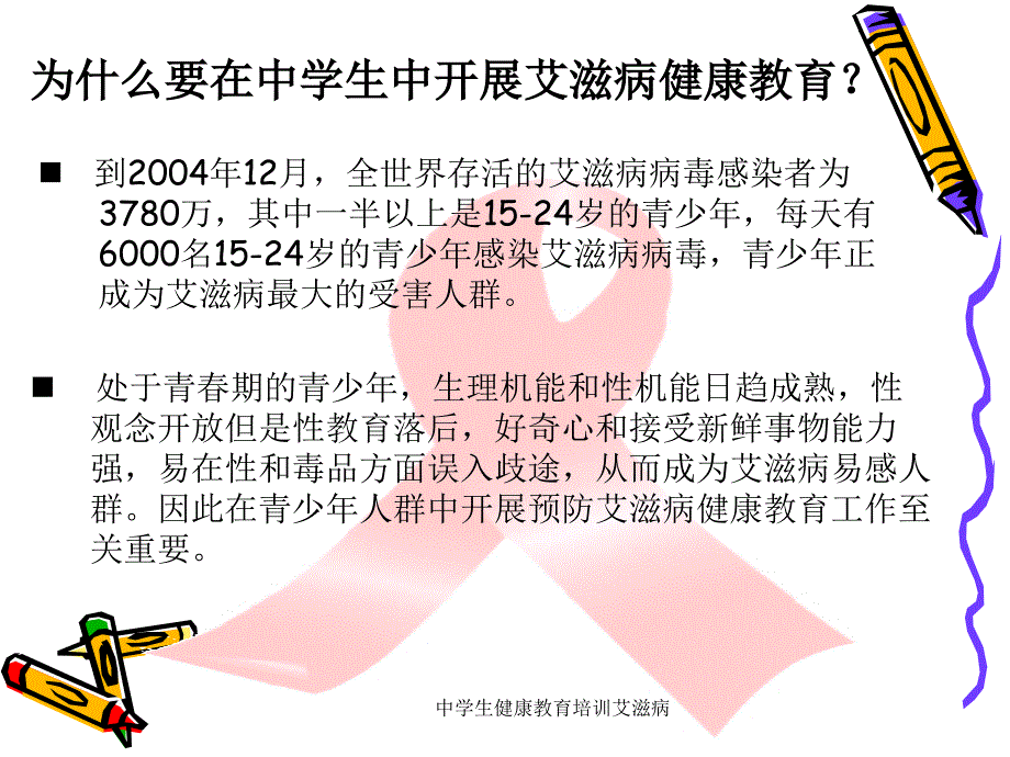 中学生健康教育培训艾滋病课件_第2页