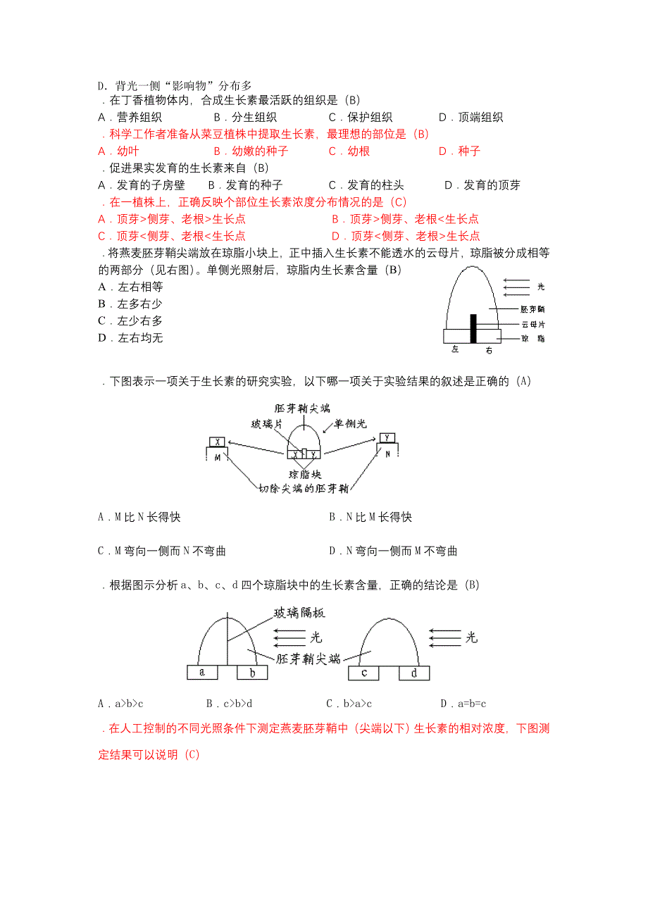 高中生物必修一植物及激素调节_第4页