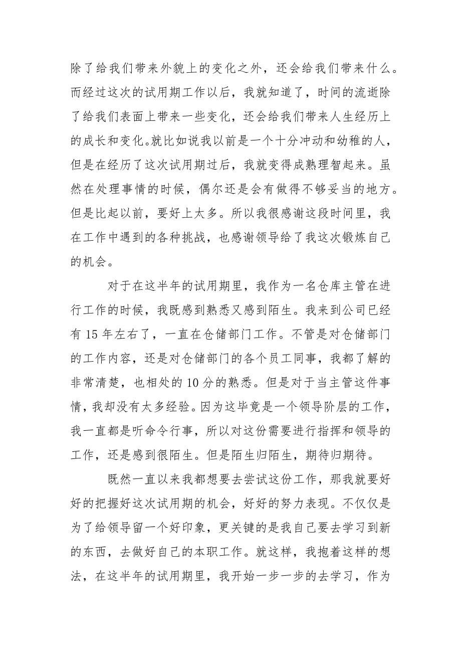 仓库主管转正工作总结.docx_第5页