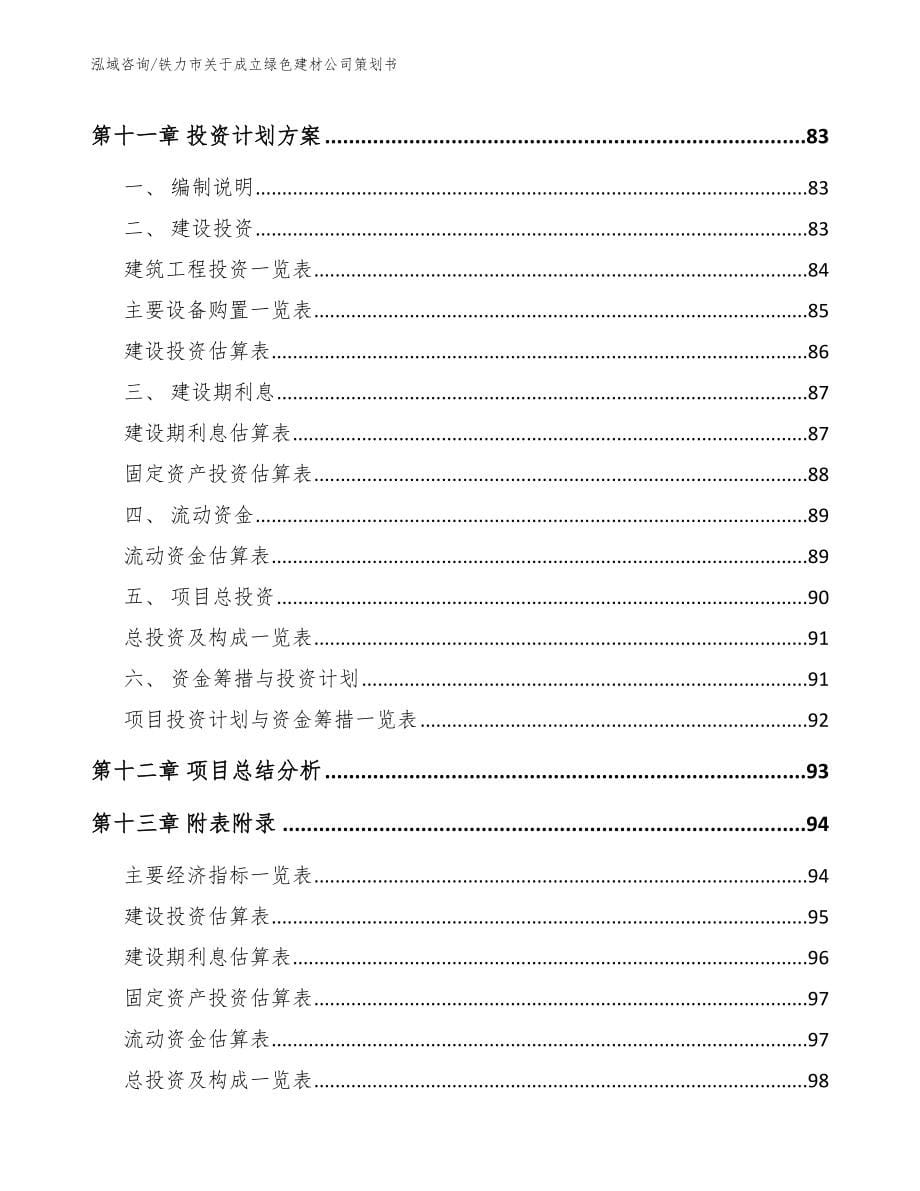 铁力市关于成立绿色建材公司策划书_第5页