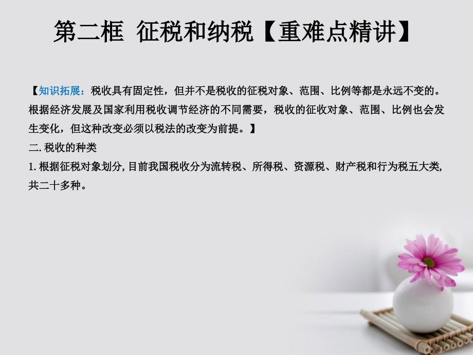 高中政治专题8.2征税和纳税课件提升版新人教版必修1_第3页