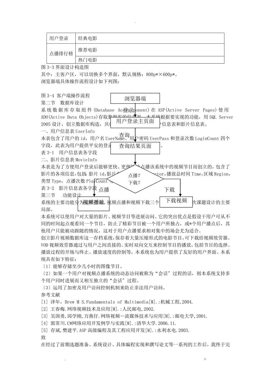 IP网络视频点播系统的设计论文_第5页