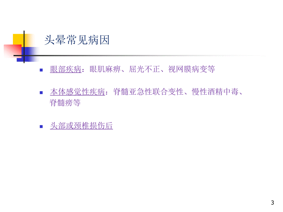 头晕和眩晕诊治ppt课件_第3页