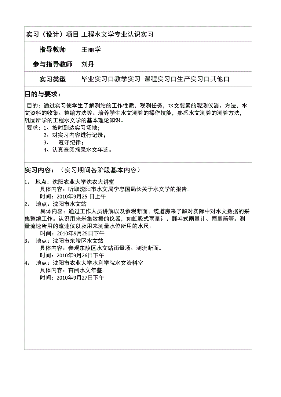 水文实习报告_第1页