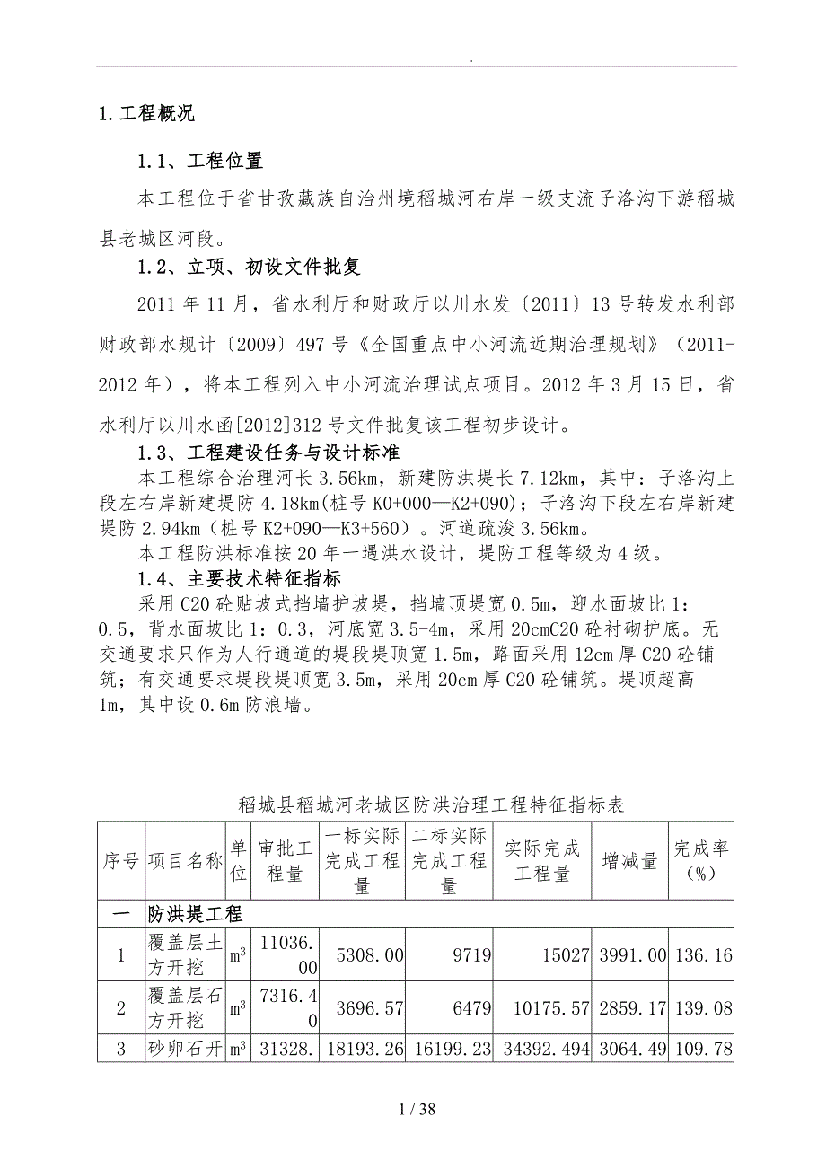 老城区防洪治理工程建设监理工作报告_第4页