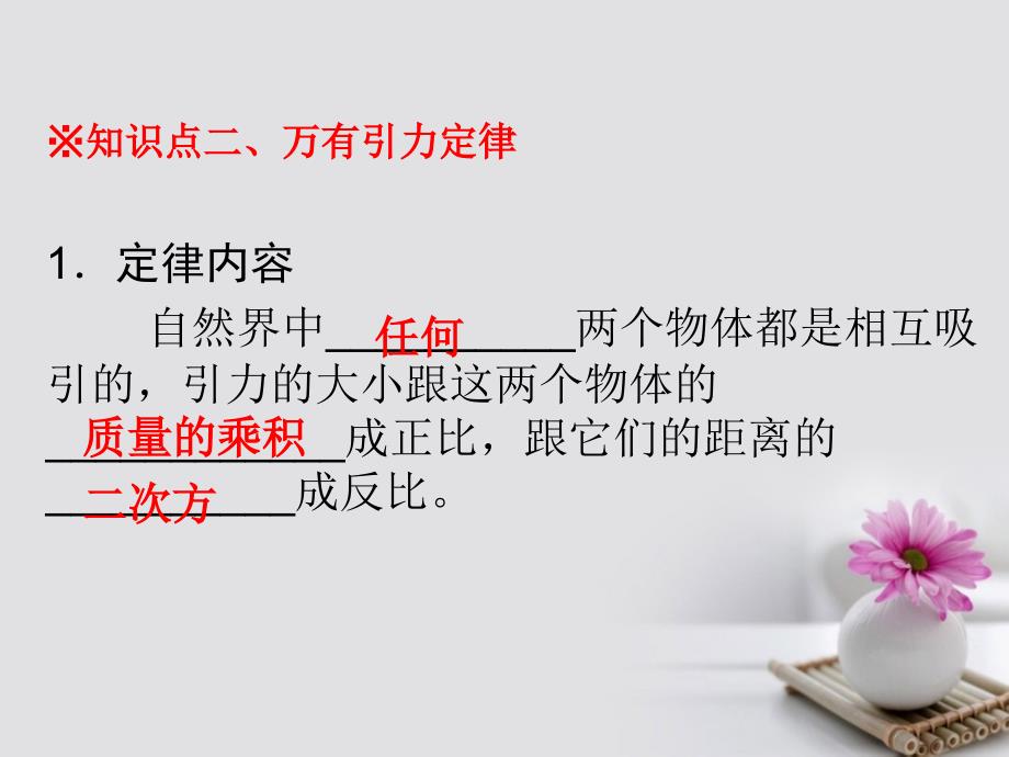 高中物理专题6.3万有引力定律课件基础版新人教版必修名师制作优质学案_第4页