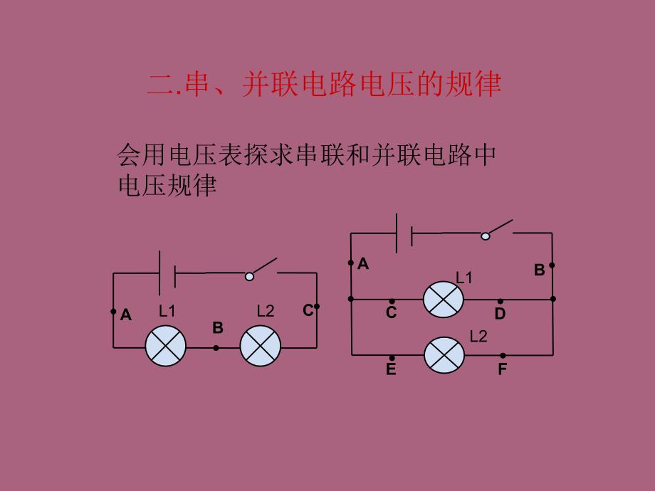 二串并联电路电压规律ppt课件_第1页