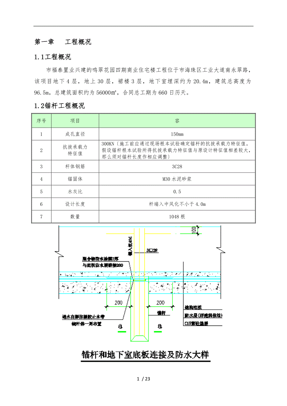 抗拔锚杆工程施工组织设计方案_第2页