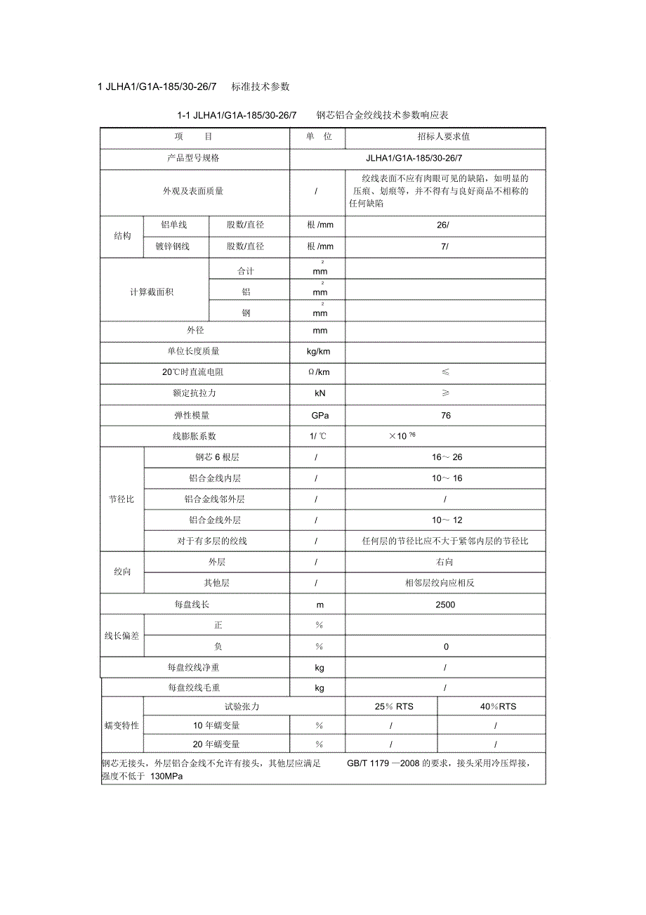 钢芯铝合金绞线技术参数_第2页