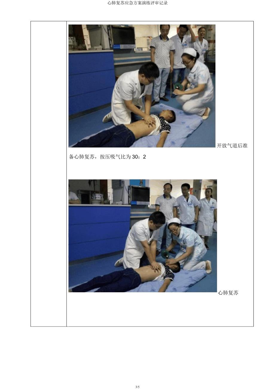 心肺复苏应急方案演练评审记录.docx_第3页
