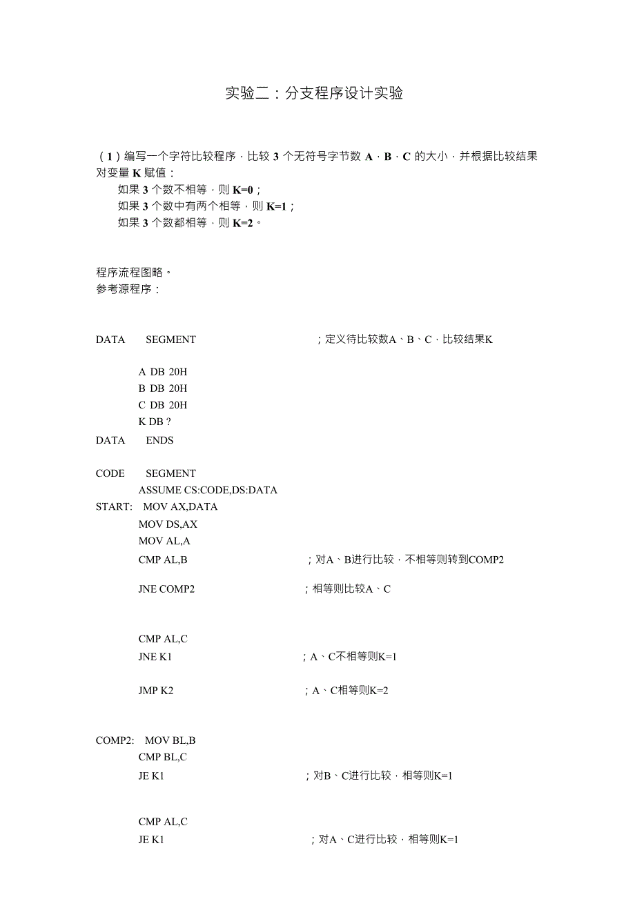 汇总计算机硬件技术基础实验答案程序_第4页