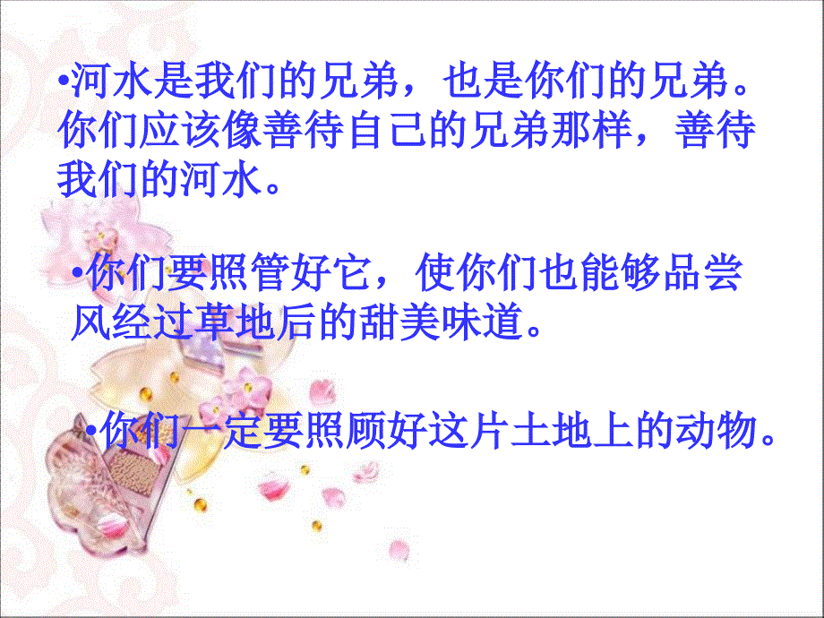 人教版六年级语文上学期这片土地是神圣的课件3_第4页