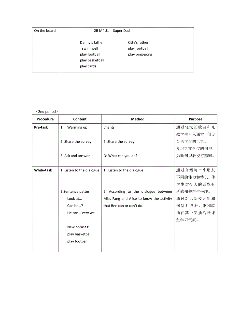 2BM4U1Activities单元备课教案_第4页