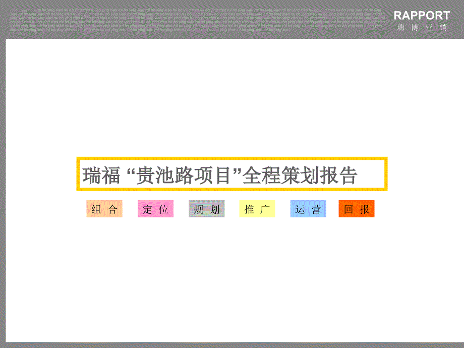 合肥贵池路瑞福食尚街全程策划报告110页_第1页