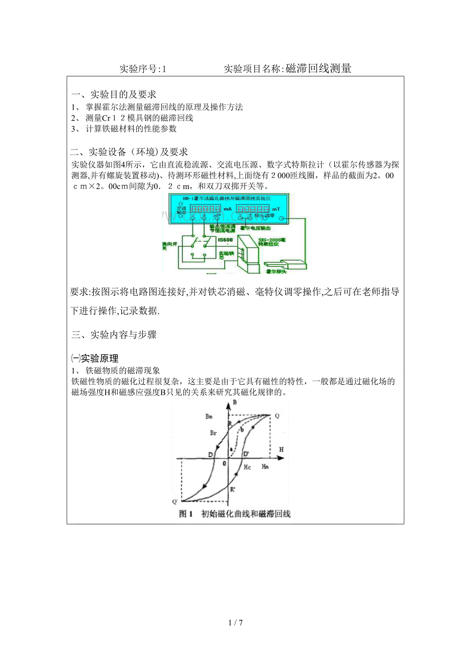 磁滞回线及磁化曲线_第1页