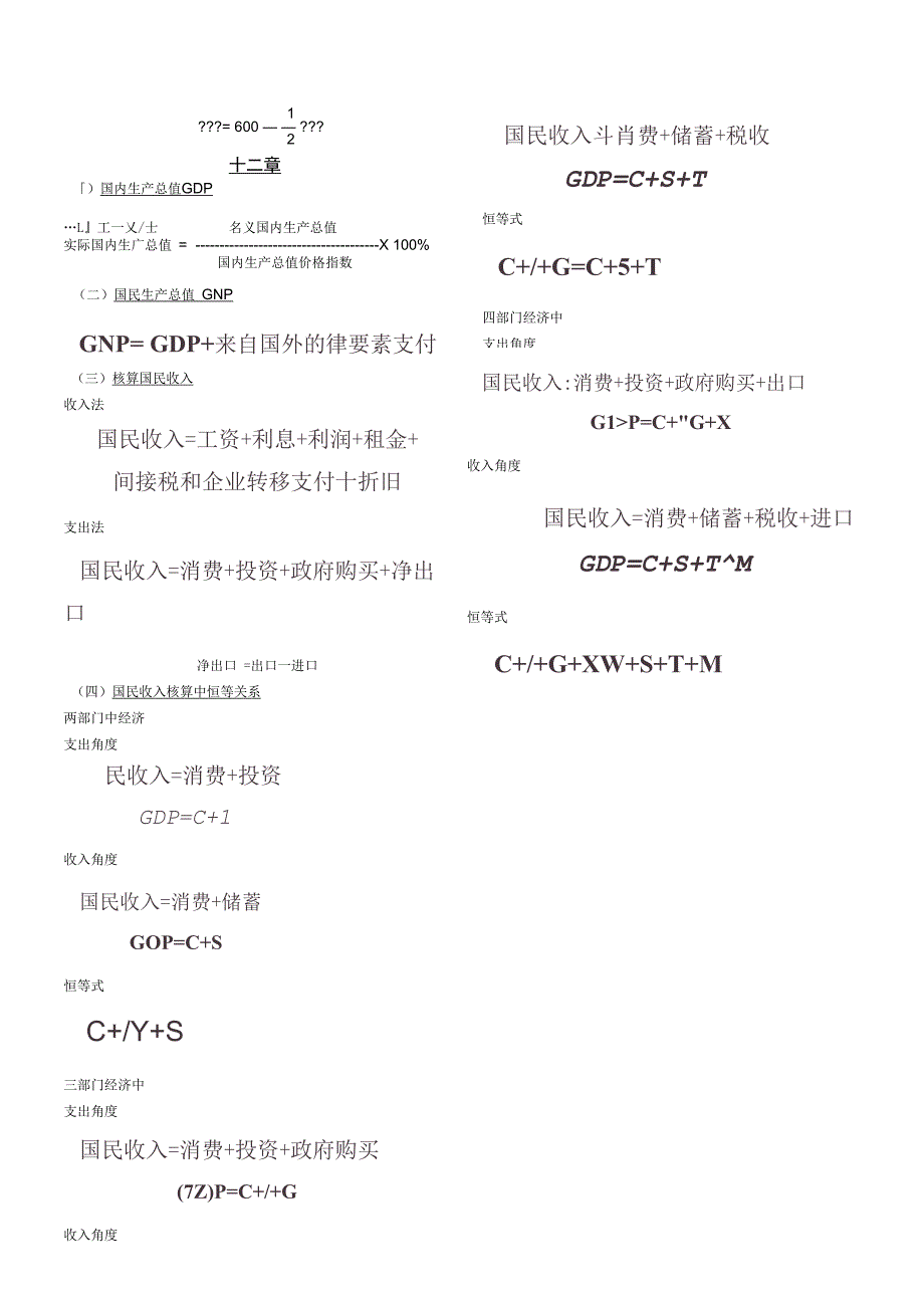 西方经济学全部公式_第3页