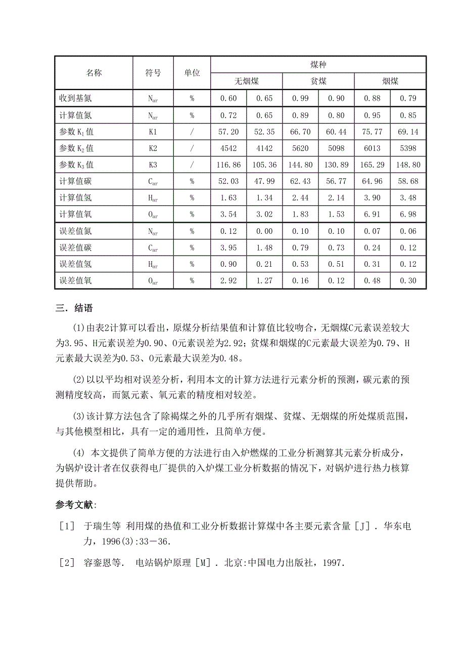 利用燃煤工业分析数据测算主要元素成分方法.doc_第4页