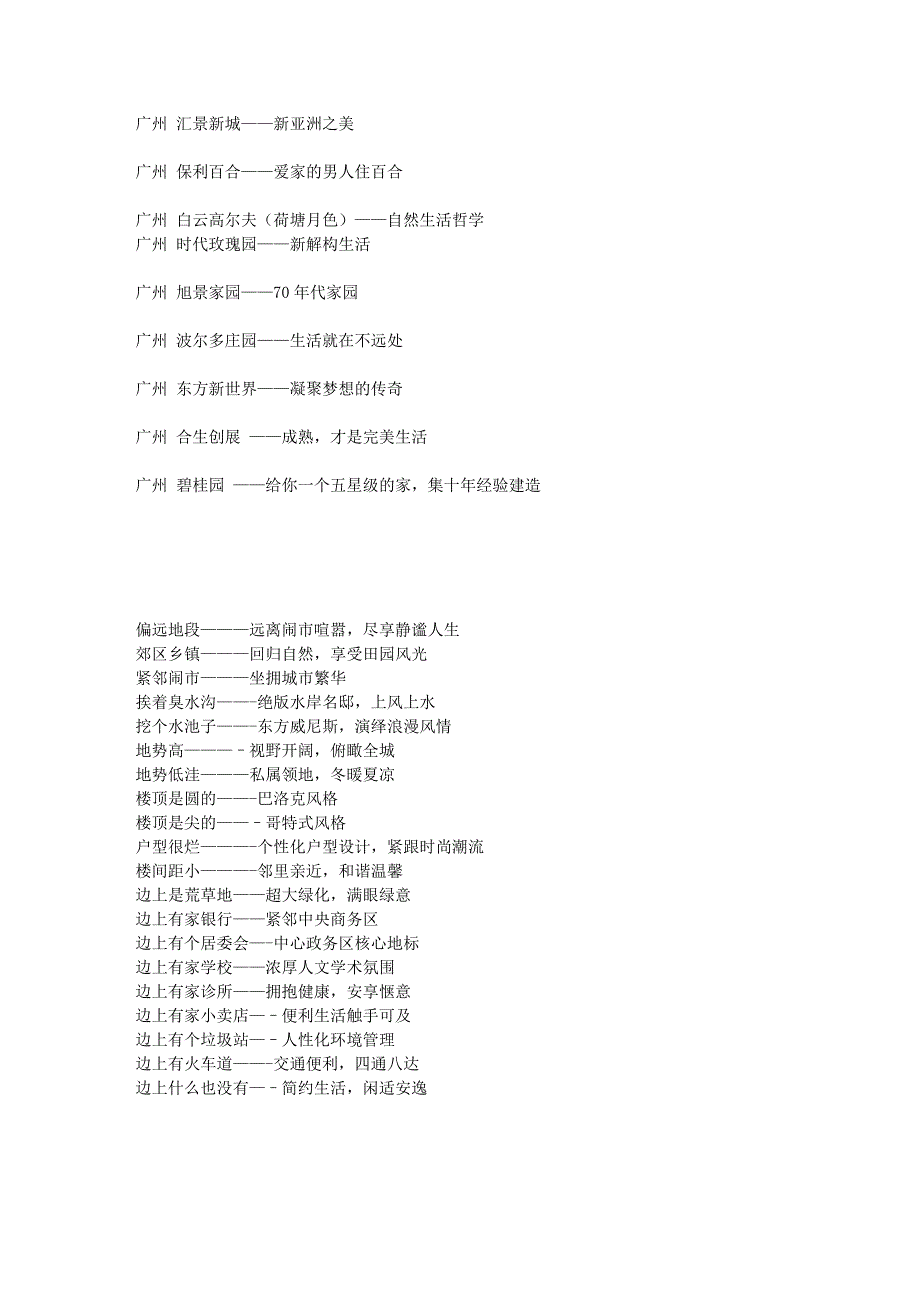 最全房地产广告语大全楼盘广告广告语_第3页