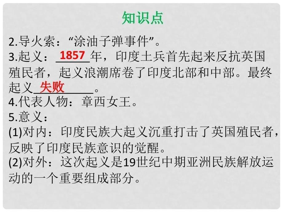 九年级历史下册 第1单元 殖民地人民的反抗与资本主义制度的扩展 第1课 殖民地人民的反抗斗争(知识点＋难点＋练习)课件 新人教版_第5页