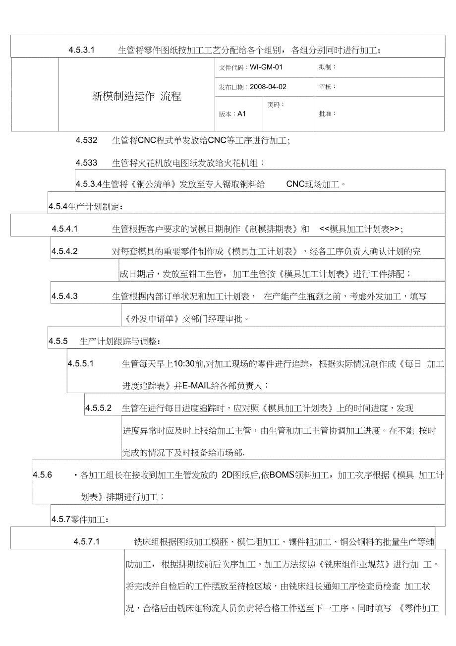 模具部新模制造运作流程_第5页