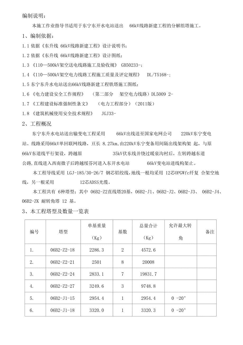 66KV铁塔组立施工作业指导书_第5页