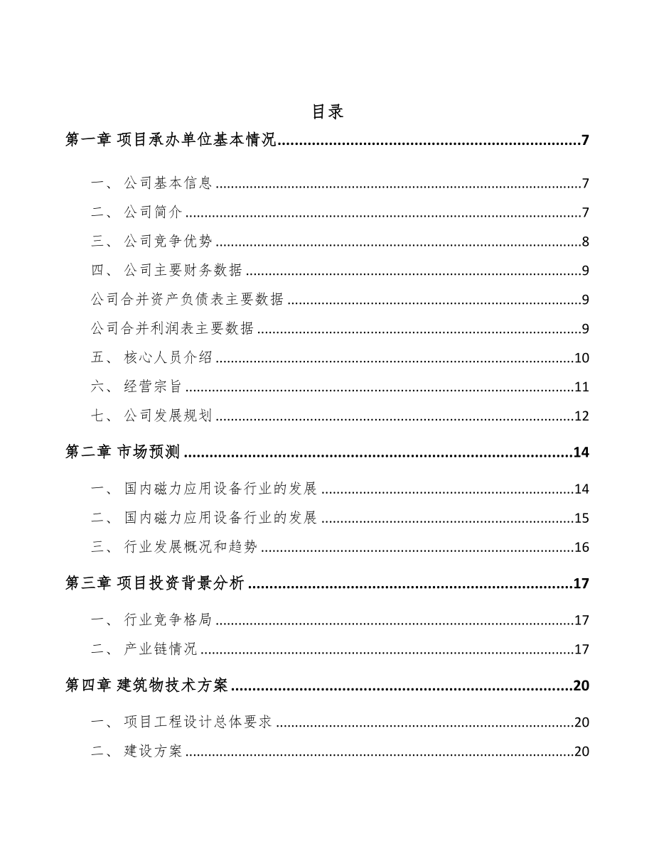 广东工业磁力应用设备项目可行性研究报告(DOC 72页)_第2页