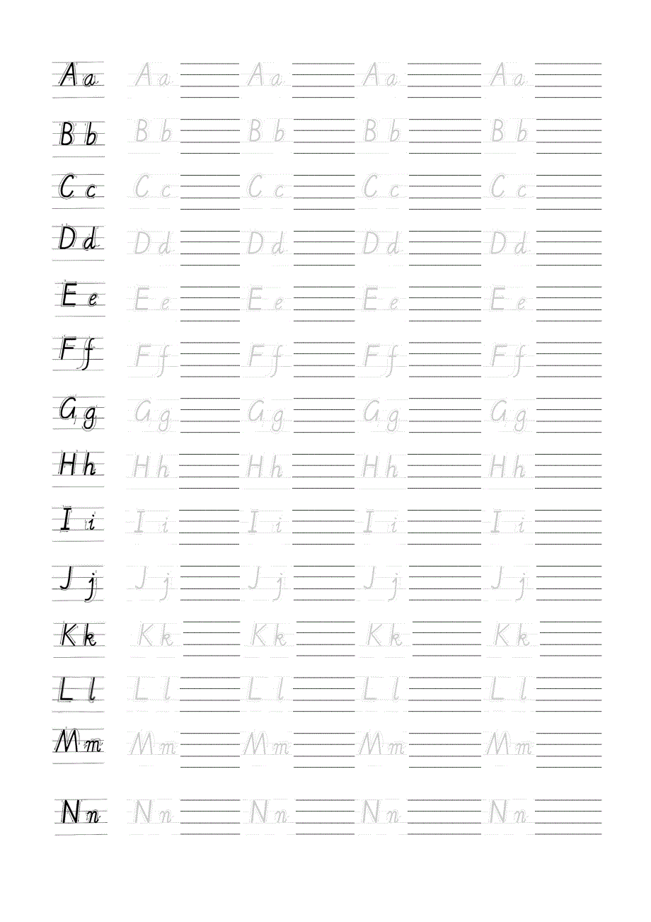 英文字母书写字帖带描红.doc_第2页