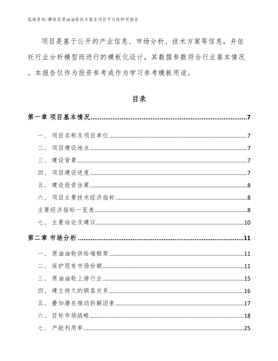 攀枝花原油油轮技术服务项目可行性研究报告（模板范本）_第2页