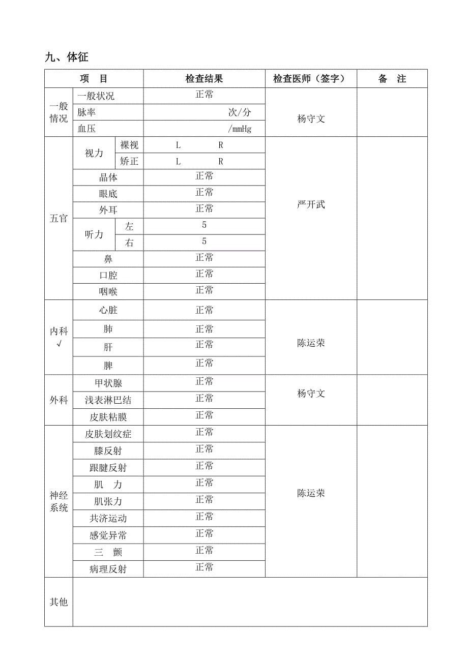 新版职业健康检查表_第5页