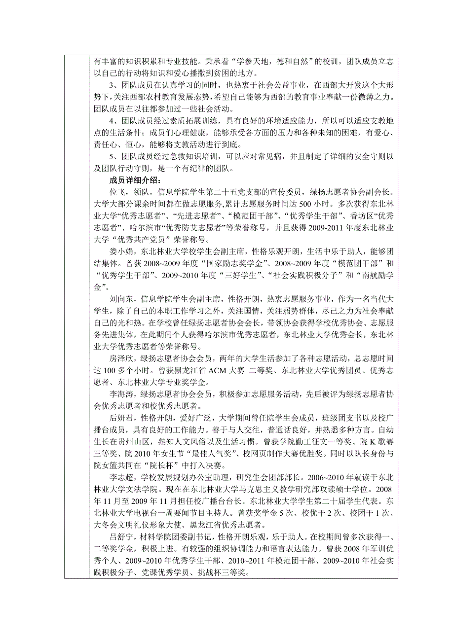 暑期社会实践团队项目申报书_第3页