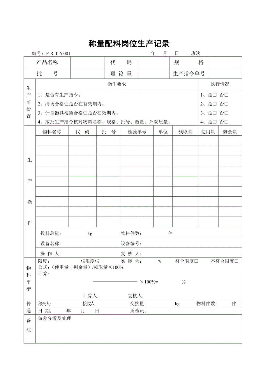 片剂批生产记录_第4页