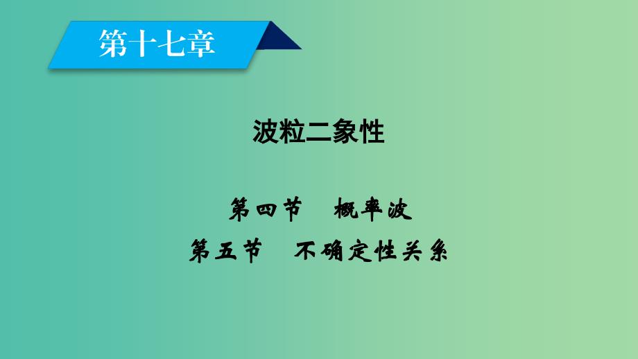 全国通用版2018-2019高中物理第十七章波粒二象性第4节概率波第5节不确定性关系课件新人教版选修3 .ppt_第2页